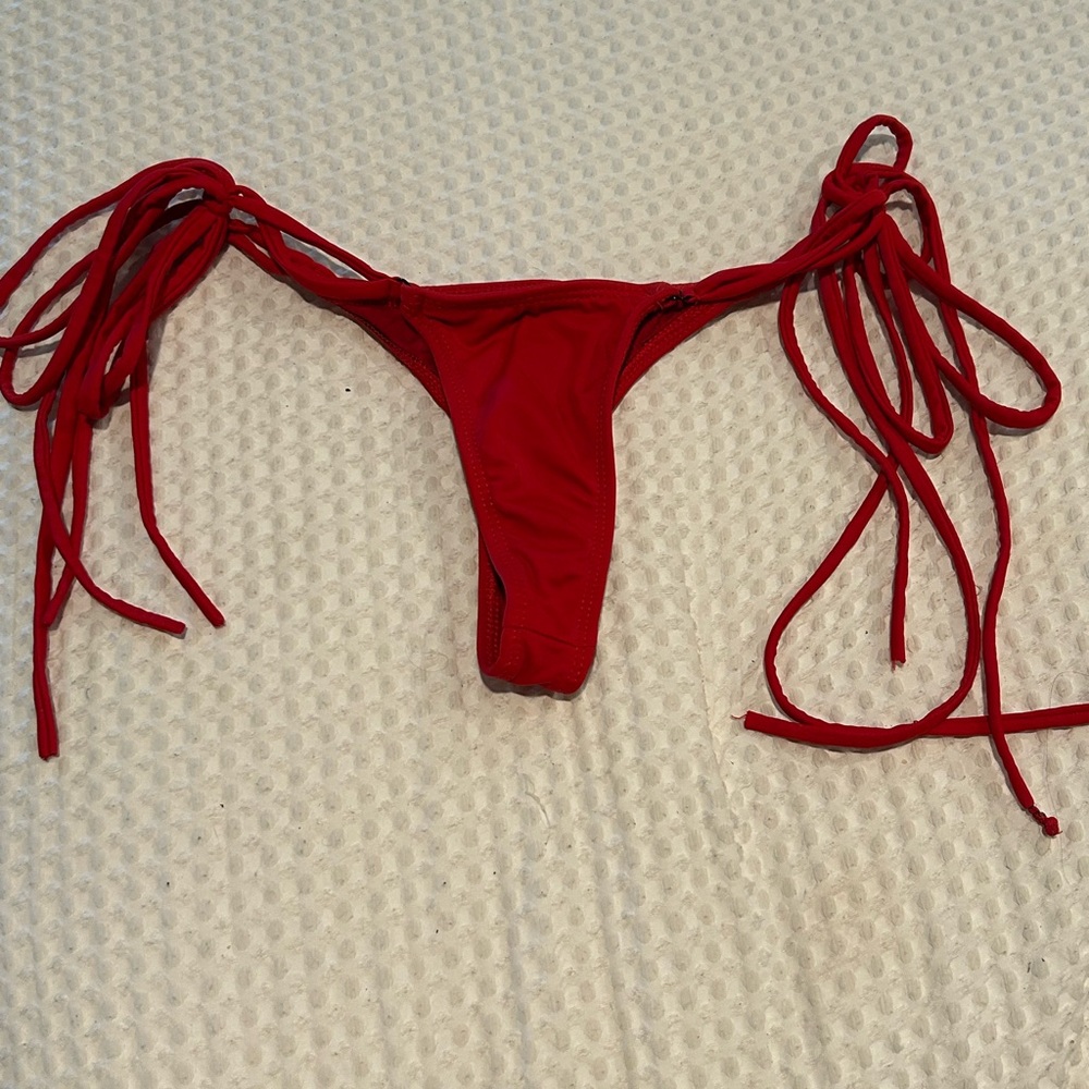 Coulbourne Red Adjustable Tie-Side Bikini